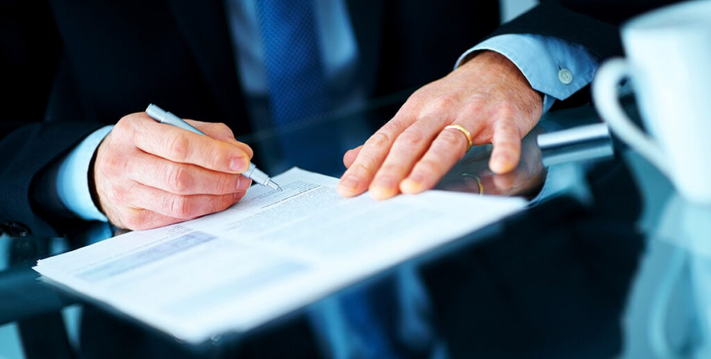 Signing a document